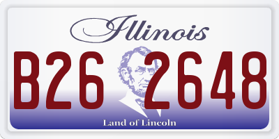 IL license plate B262648