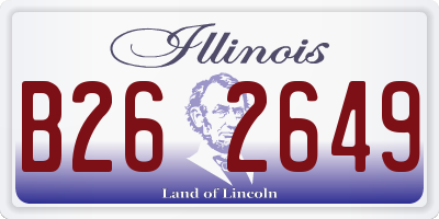 IL license plate B262649