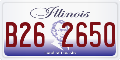 IL license plate B262650