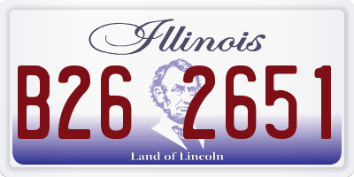 IL license plate B262651