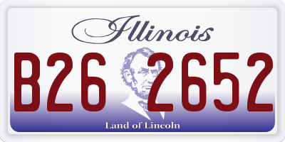 IL license plate B262652