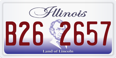IL license plate B262657