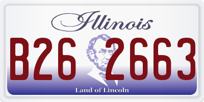 IL license plate B262663
