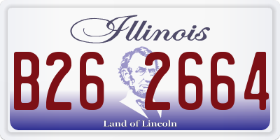 IL license plate B262664