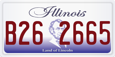 IL license plate B262665