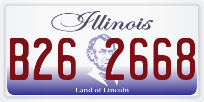 IL license plate B262668