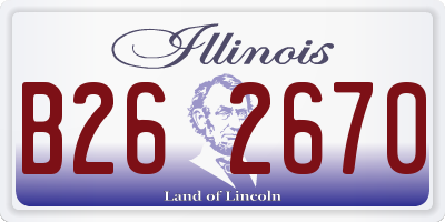 IL license plate B262670