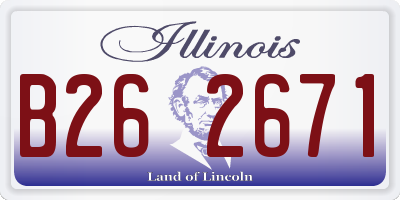 IL license plate B262671