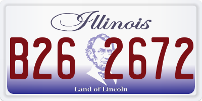 IL license plate B262672