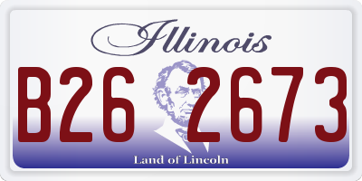 IL license plate B262673