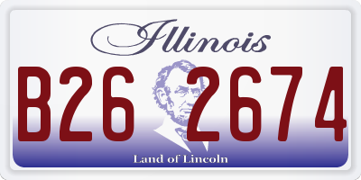 IL license plate B262674