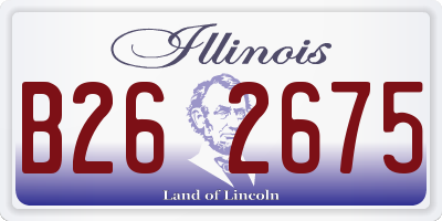 IL license plate B262675