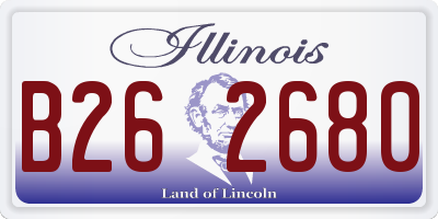 IL license plate B262680
