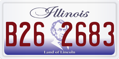 IL license plate B262683