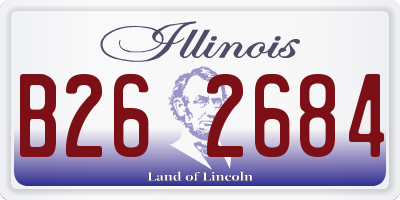IL license plate B262684