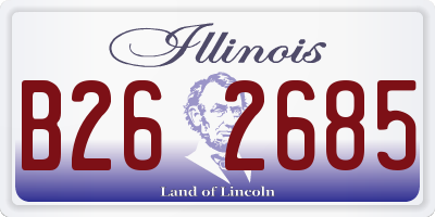 IL license plate B262685