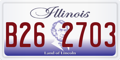 IL license plate B262703