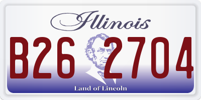 IL license plate B262704