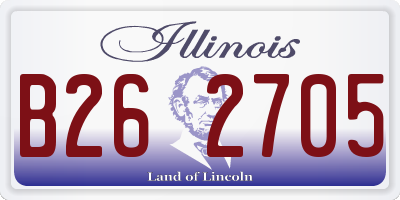 IL license plate B262705
