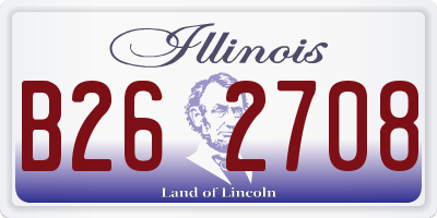 IL license plate B262708
