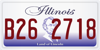 IL license plate B262718