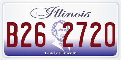 IL license plate B262720