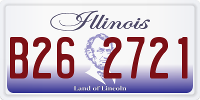 IL license plate B262721