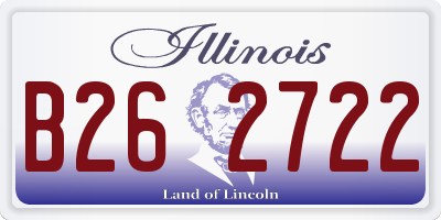 IL license plate B262722