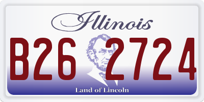 IL license plate B262724