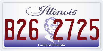 IL license plate B262725