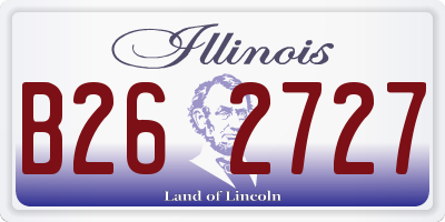 IL license plate B262727
