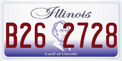 IL license plate B262728