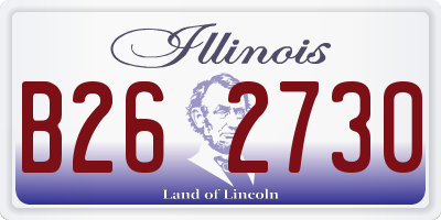 IL license plate B262730