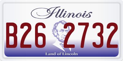 IL license plate B262732