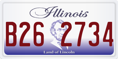 IL license plate B262734