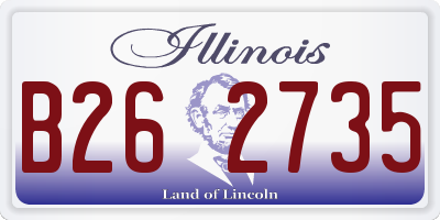 IL license plate B262735