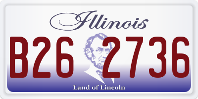 IL license plate B262736