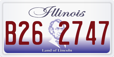 IL license plate B262747