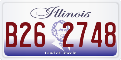 IL license plate B262748