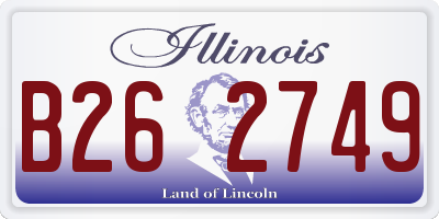 IL license plate B262749