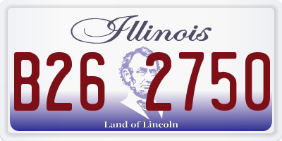 IL license plate B262750
