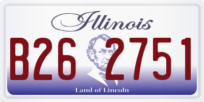 IL license plate B262751