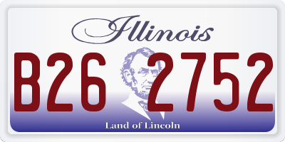 IL license plate B262752