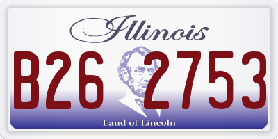 IL license plate B262753