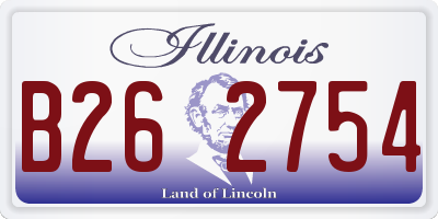 IL license plate B262754