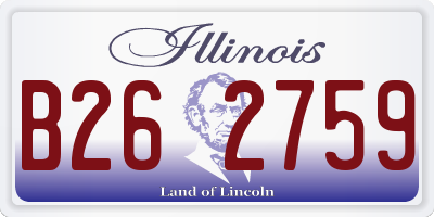 IL license plate B262759