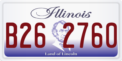 IL license plate B262760