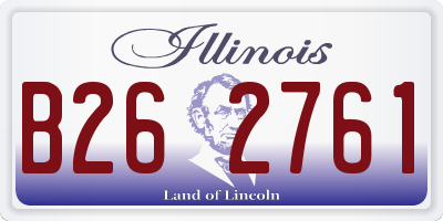 IL license plate B262761