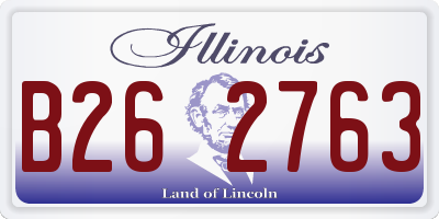 IL license plate B262763