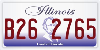IL license plate B262765